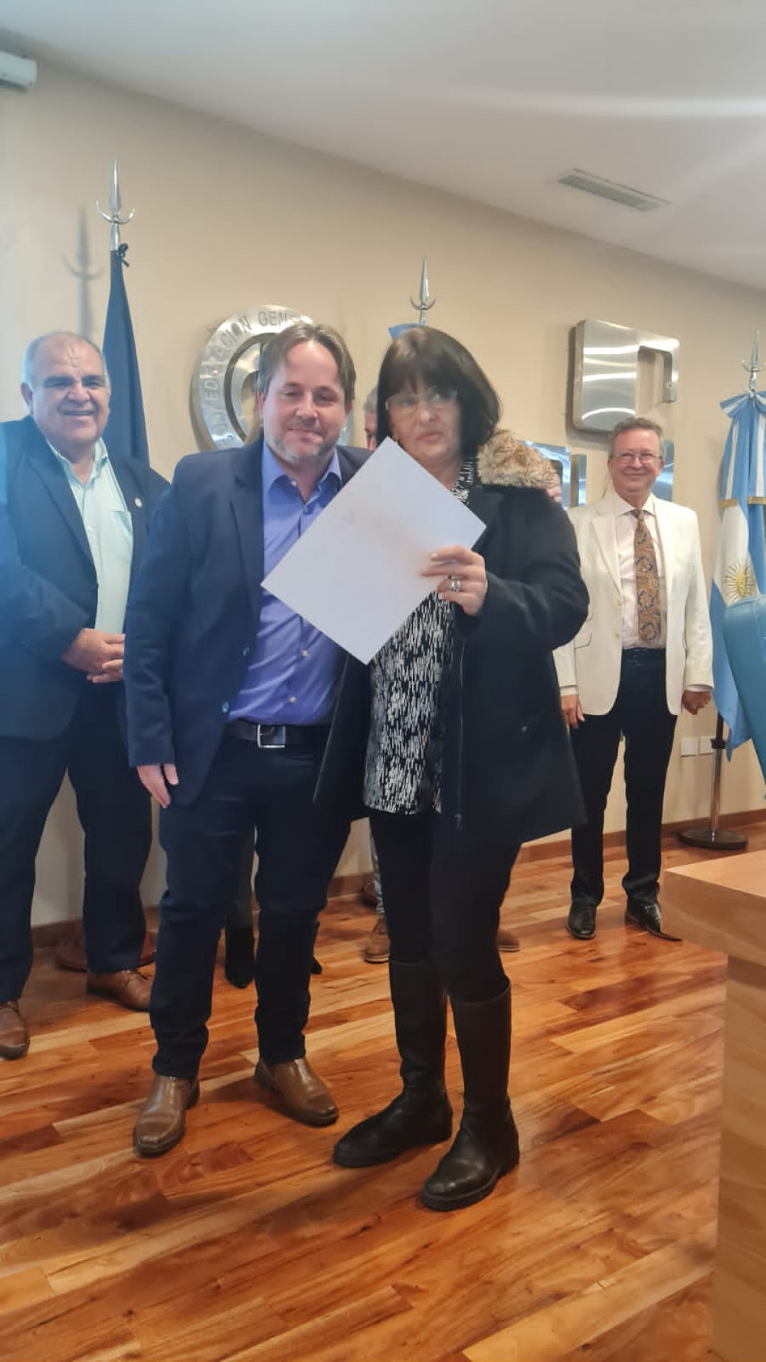 Acto de entrega de certificados correspondientes al Tramo de Formación Pedagógica de Nivel Superior dictado por el Instituto Superior de Formación y Capacitación Docente de la FEB a través del convenio especifico con el Sindicato de Salud Pública.
